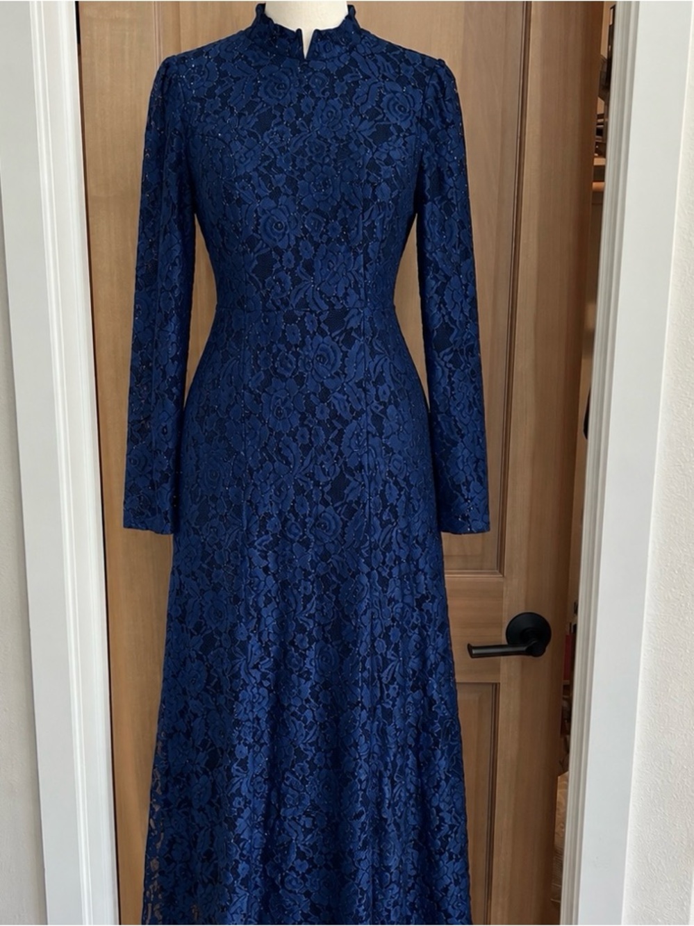 Royal Blue Lace Formal Gown